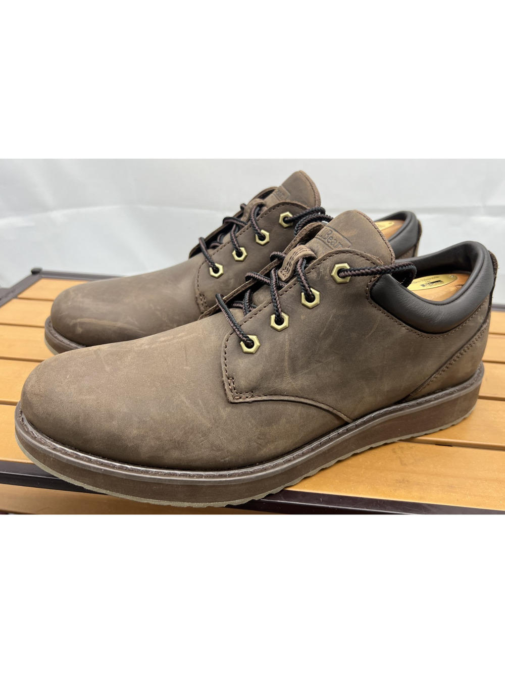 NEW L.L.Bean Men's Stonington Oxford Shoes, Plain Toe Deepest Brown Size 11